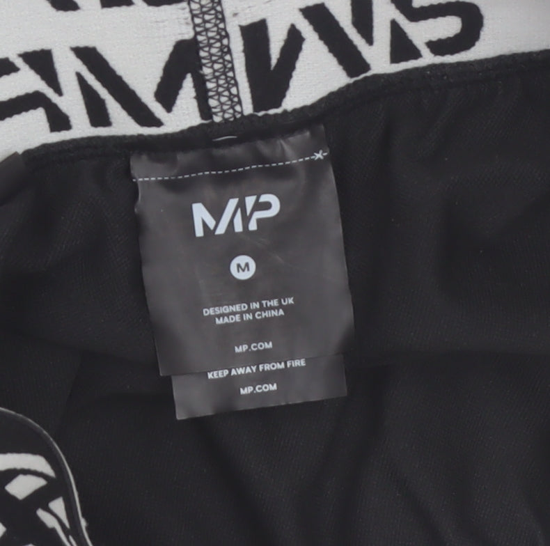 MP Womens Black Biker Activewear Shorts Size M Elastic Waist Stretch