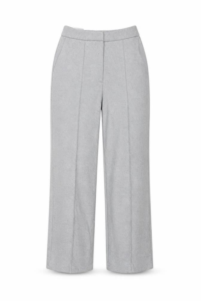 Topshop Women Grey Size 10 Straight Leg Trousers