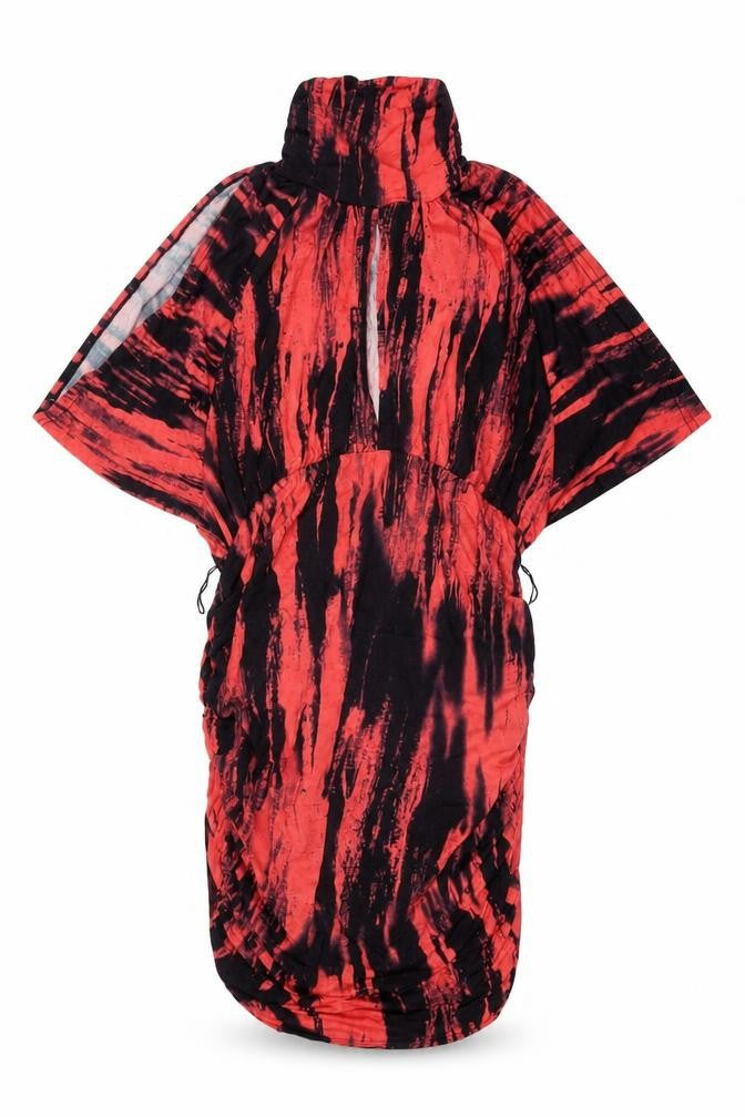 Tally Weijl Womens Red Black Tie Dye Bodycon Dress Size 10