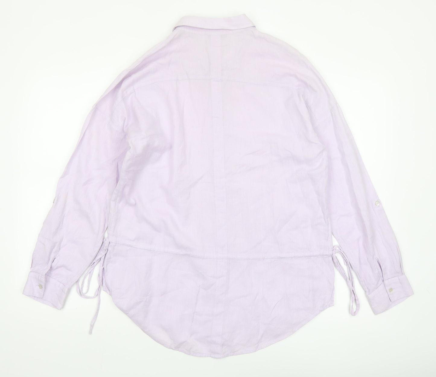 Mint Velvet Women's Purple Cotton Button-Up Shirt Size 14