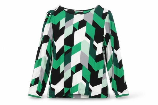 Cecil Women’s Multicoloured Geometric Viscose Blouse M