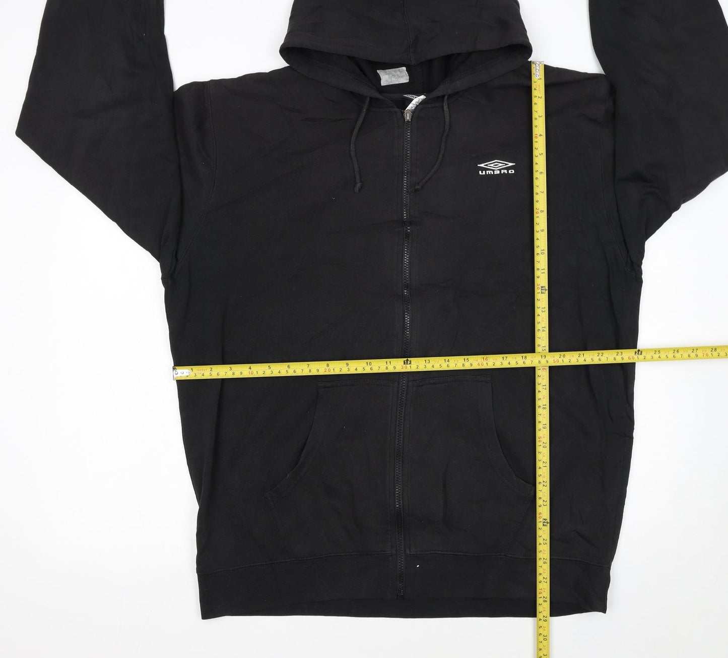 Umbro Men's Black XL Full Zip Hoodie Sweatshirt