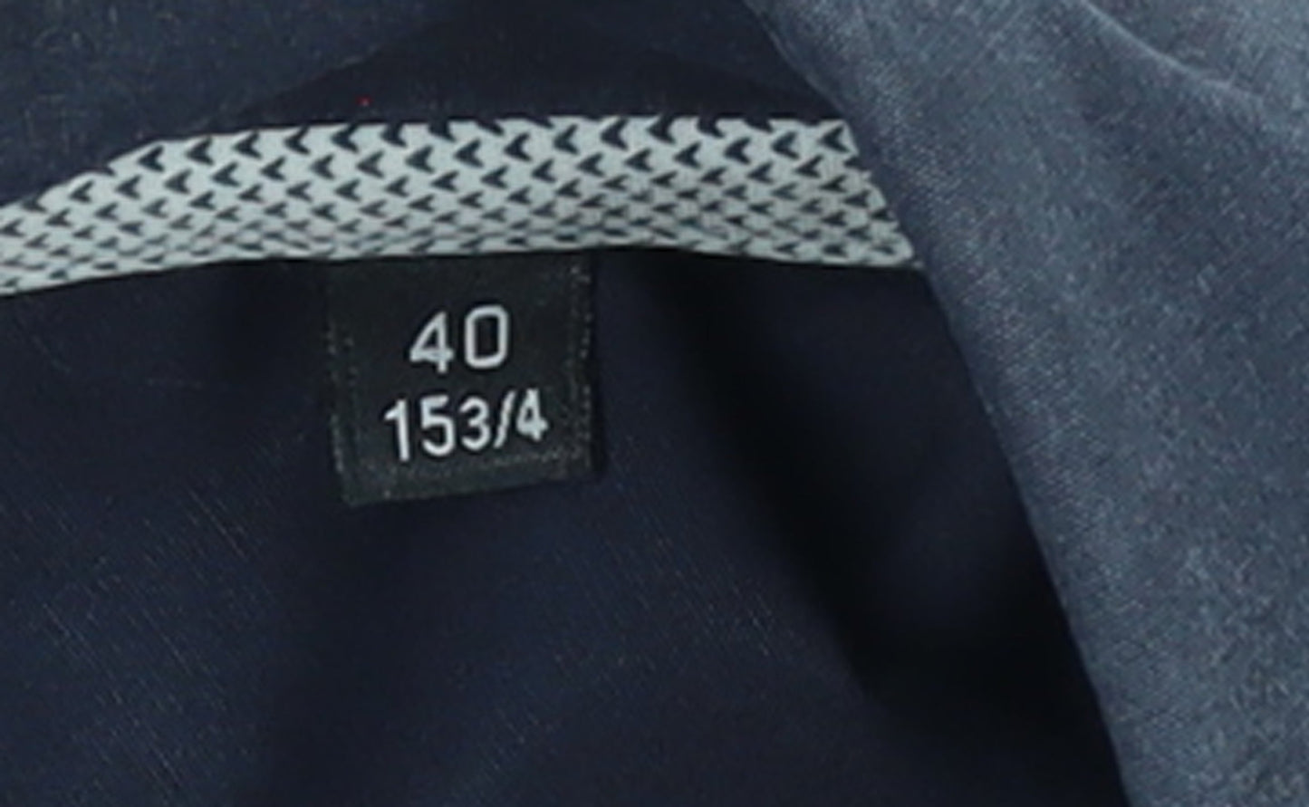 Hugo Boss Men's Blue Regular Fit Easy Iron Cotton Shirt Size 15.5