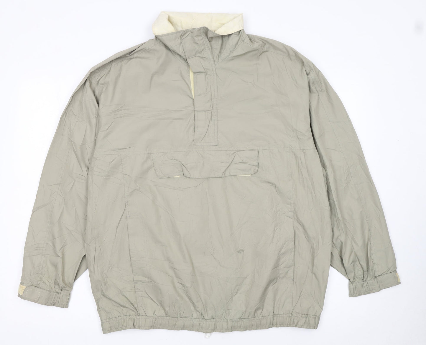 Reebok Men Beige Medium Nylon Windbreaker Jacket