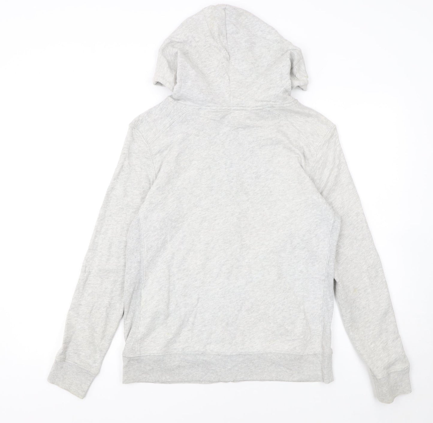 Levi's Women Grey Full Zip Hoodie Medium Cotton Blend Casual