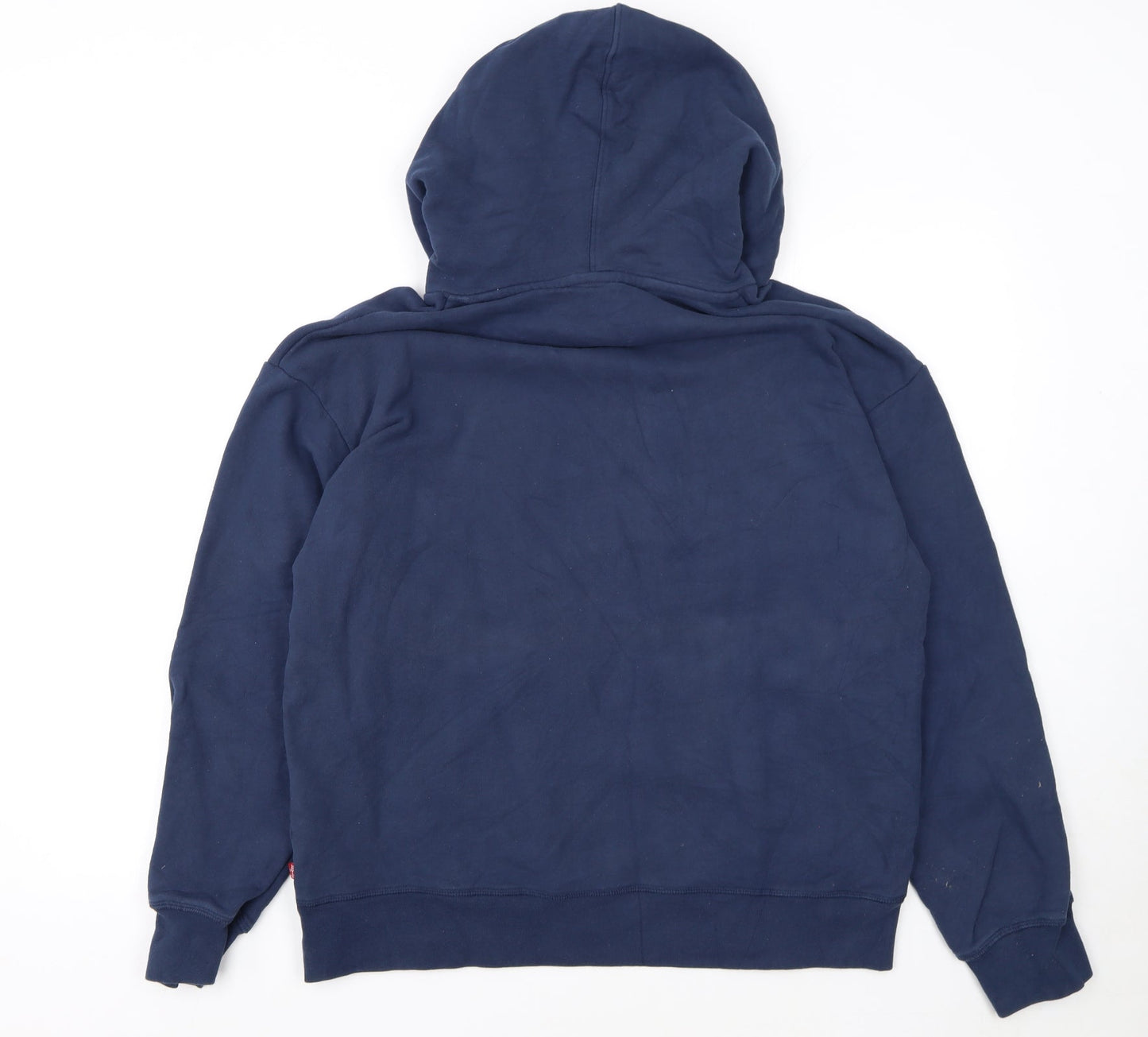 Levi's Women's Navy Blue Pullover Hoodie L Cotton Logo Casual