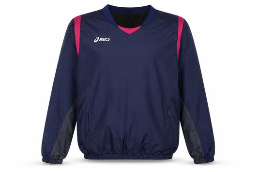 Asics Women's Navy Pullover Sweatshirt L Polyester Sports Top