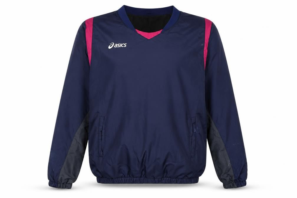 Asics Women's Navy Pullover Sweatshirt L Polyester Sports Top