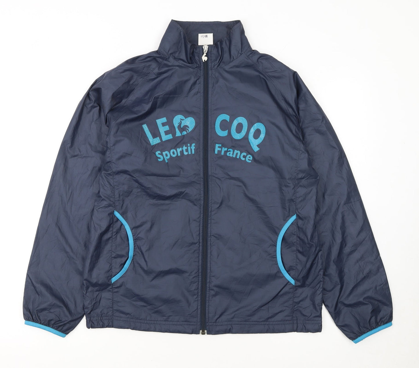 Le Coq Sportif Boys Blue Full Zip Track Jacket Size 12-13 Years