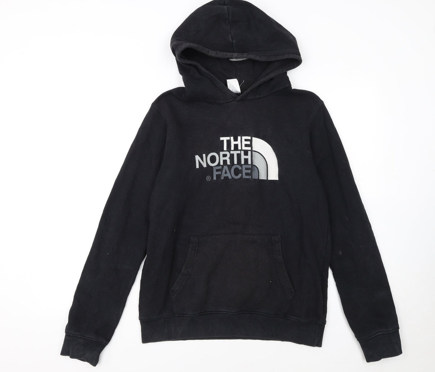 The North Face Girls Black XL Pullover Hoodie with Logo Print