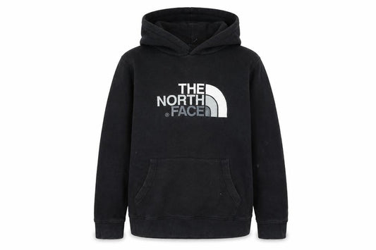 The North Face Girls Black XL Pullover Hoodie with Logo Print
