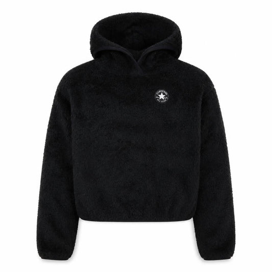 Converse Girls Black Fleece Pullover Hoodie XL 13-15 Years