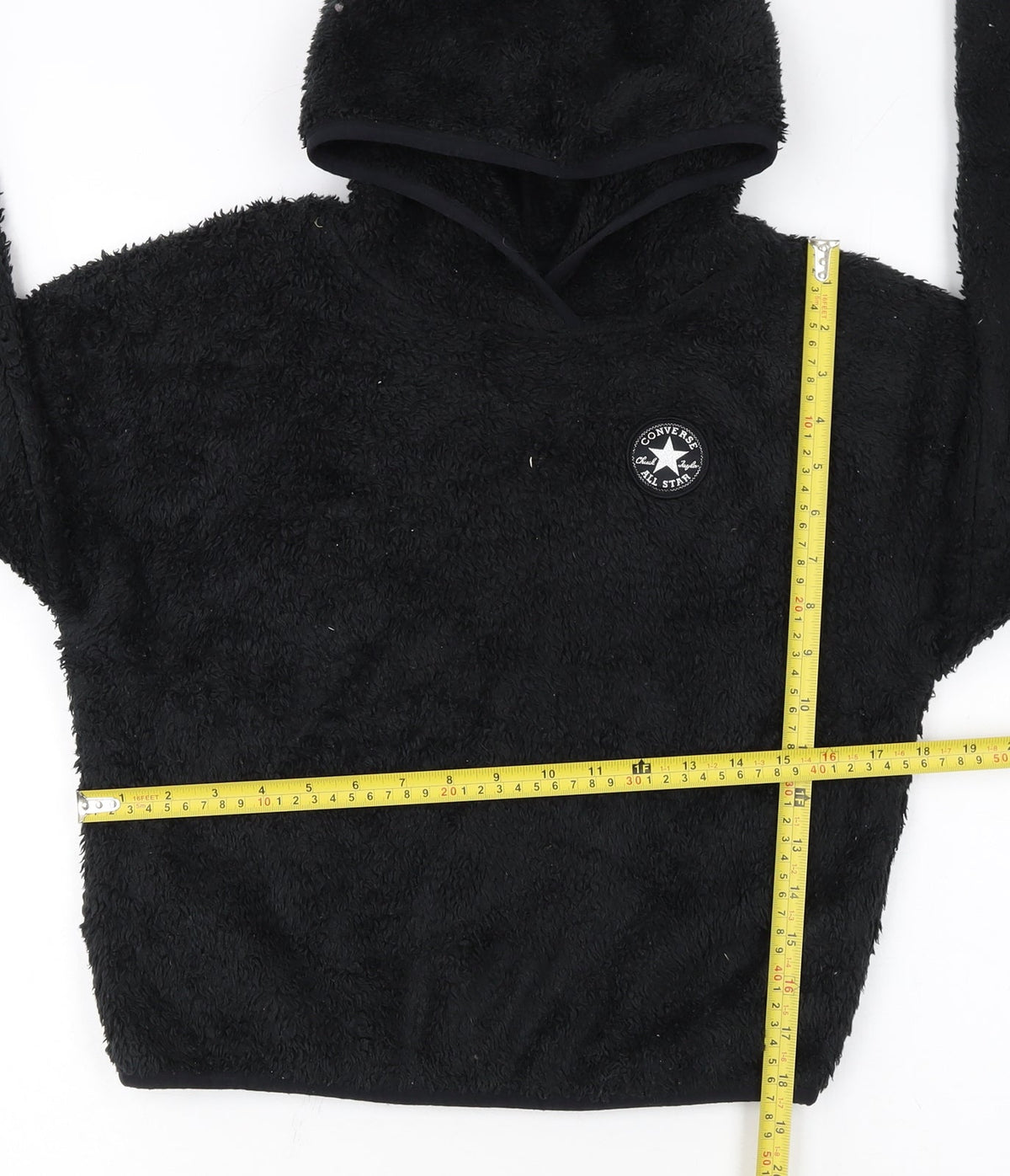 Converse Girls Black Fleece Pullover Hoodie XL 13-15 Years