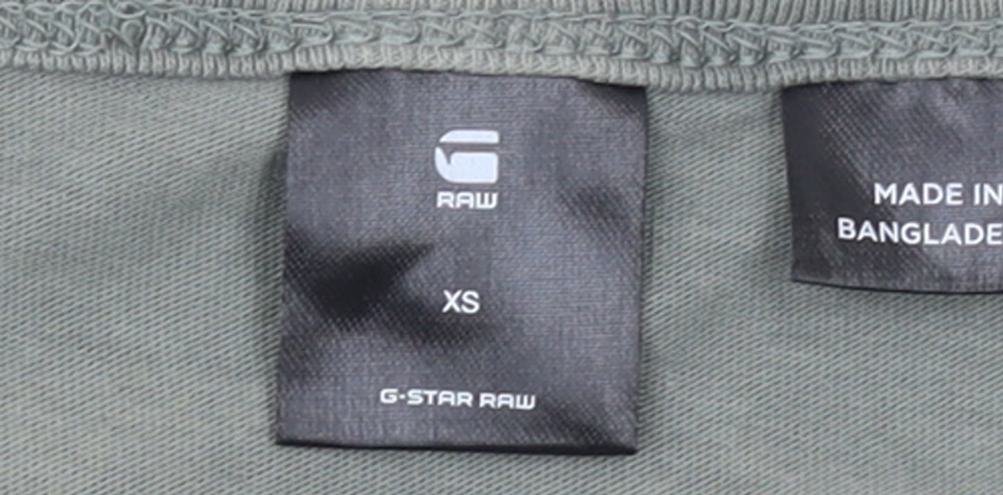 G-Star RAW Women's Green Camouflage T-Shirt XS Short Sleeve