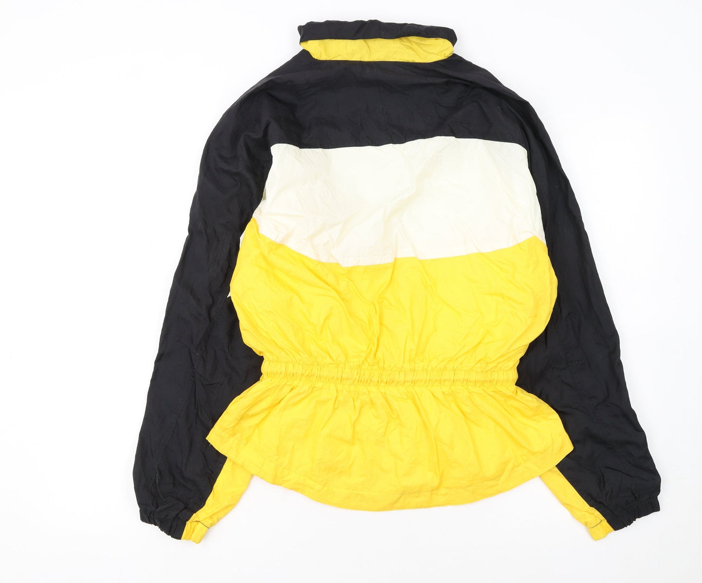 Wilson Womens Yellow Black Colourblock Nylon Windbreaker Jacket S