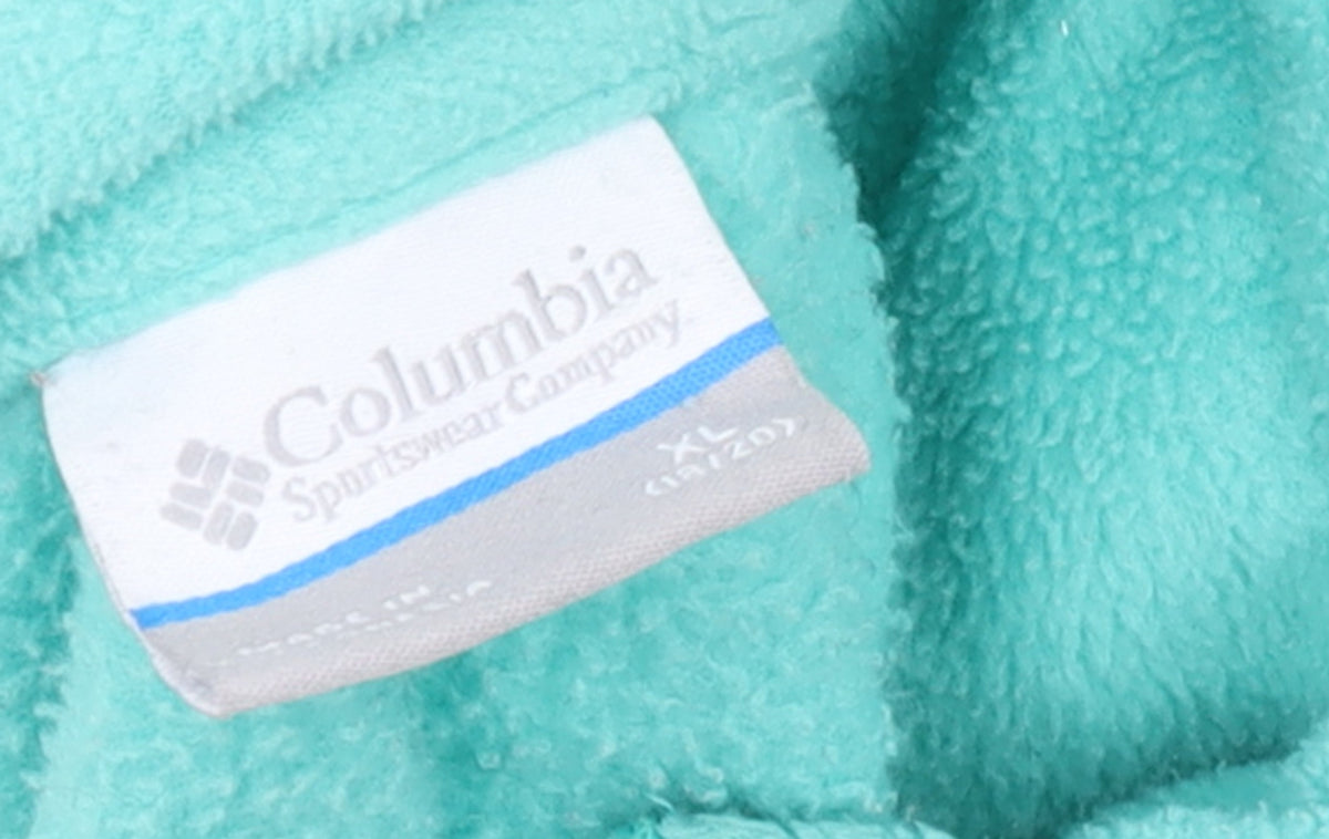 Columbia Girls Blue Fleece Full Zip Jacket XL Lightweight Outdoor