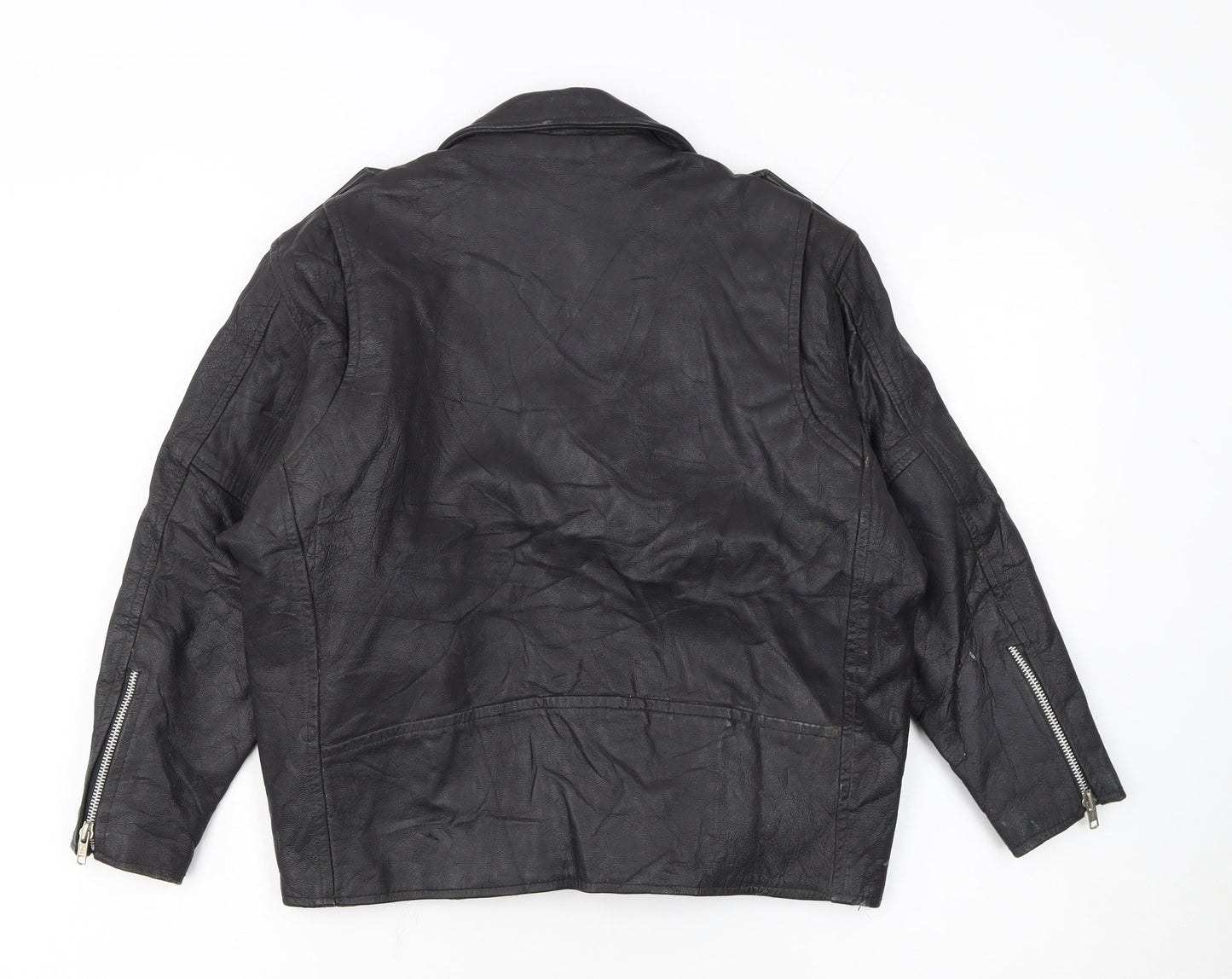 Velocity Women’s Black Genuine Leather Biker Jacket XXL