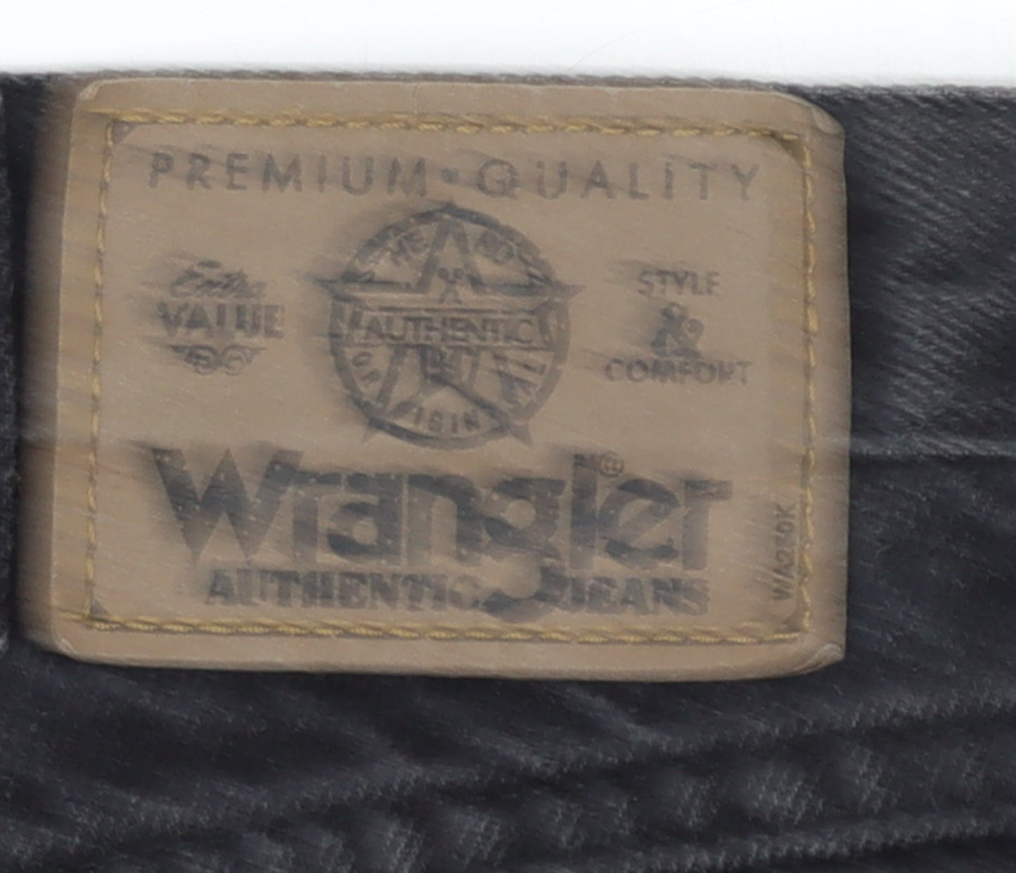 Wrangler Mens Black Straight Leg Denim Jeans 38x34 Vintage Regular Fit