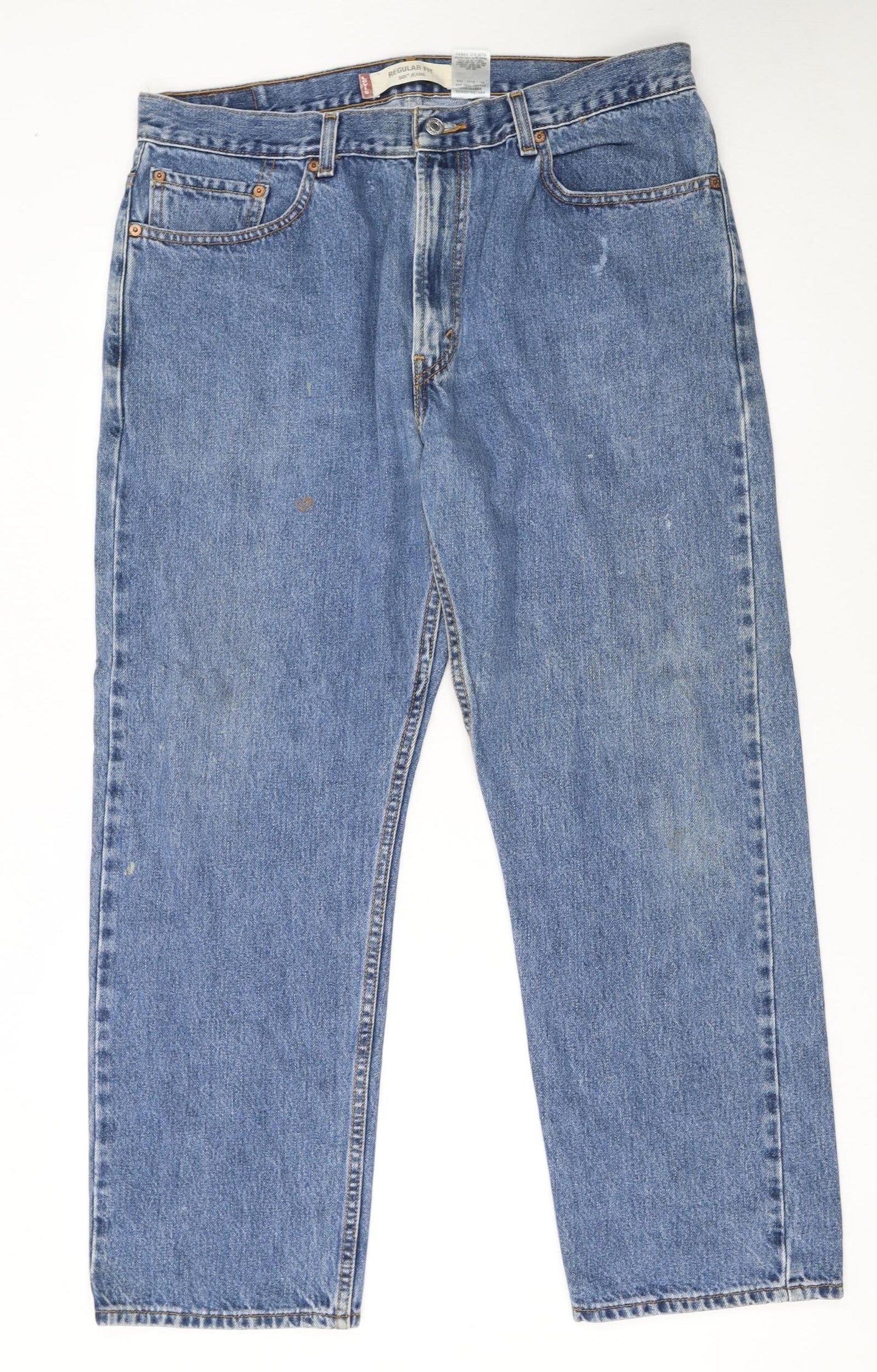 Levi's Men's Blue 505 Regular Fit Straight Leg Jeans 38W 30L