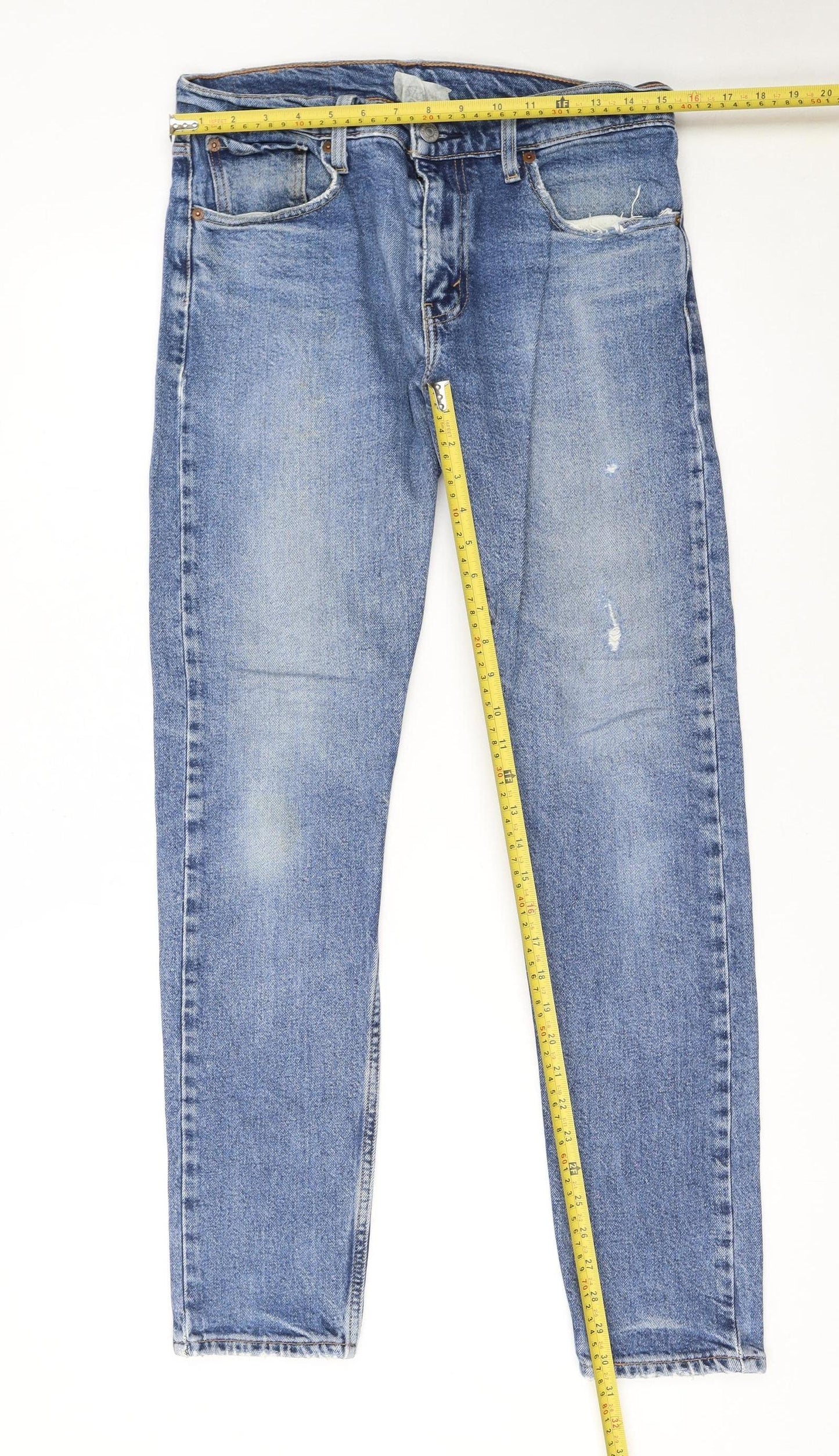 Levi's Women's Blue 512 Straight Leg Mid Rise Jeans W30 L32