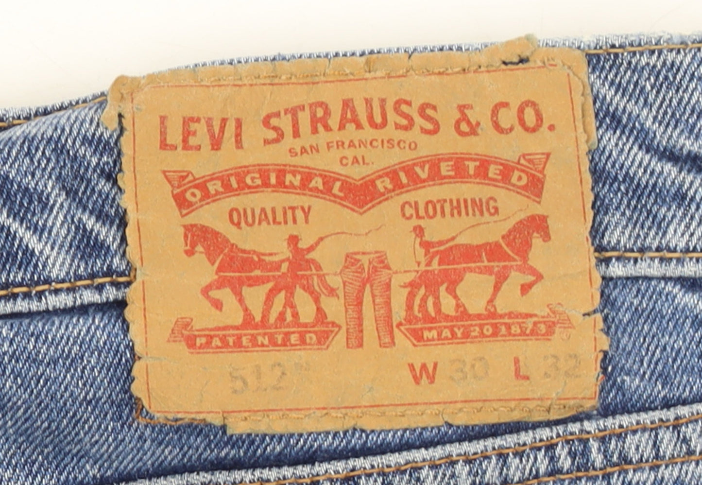 Levi's Women's Blue 512 Straight Leg Mid Rise Jeans W30 L32