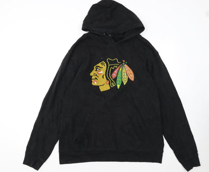 Old Womens Time Hockey Black 2XL Pullover Hoodie Sweatshirt