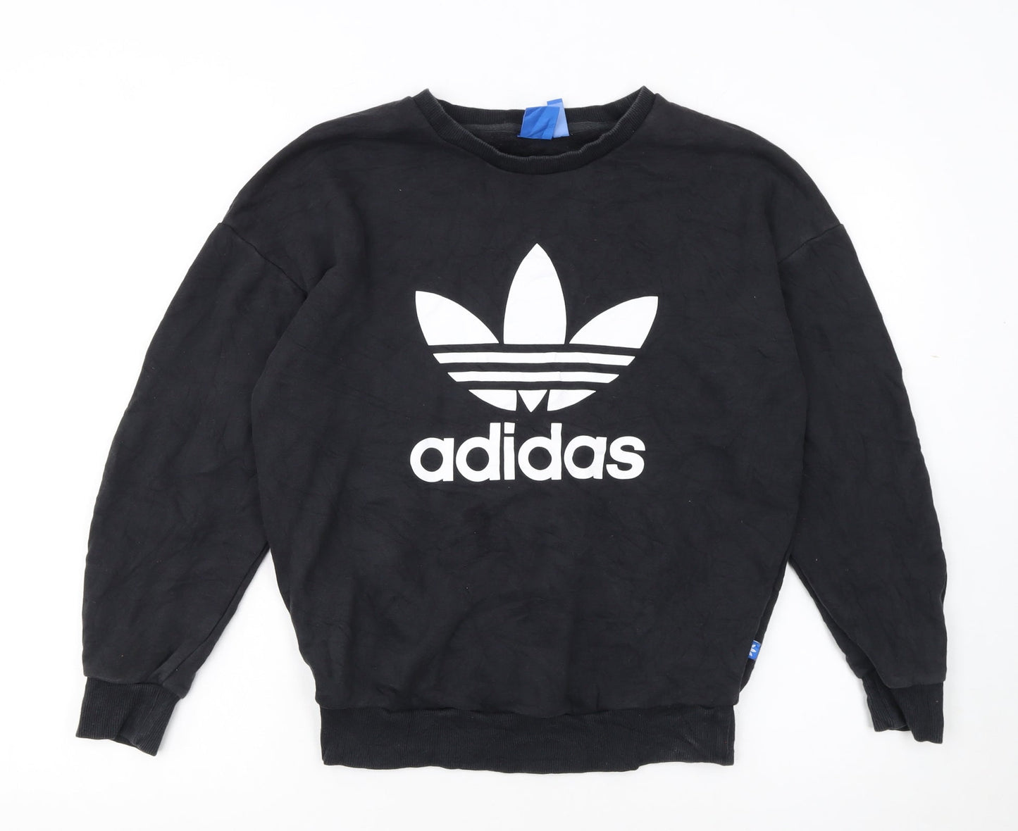 Adidas Womens Black Size 6 Crew Neck Pullover Sweatshirt