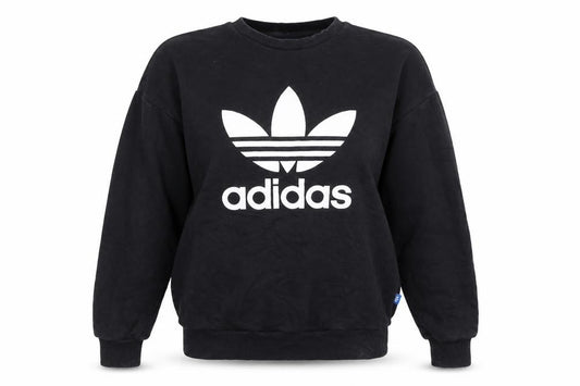 Adidas Womens Black Size 6 Crew Neck Pullover Sweatshirt