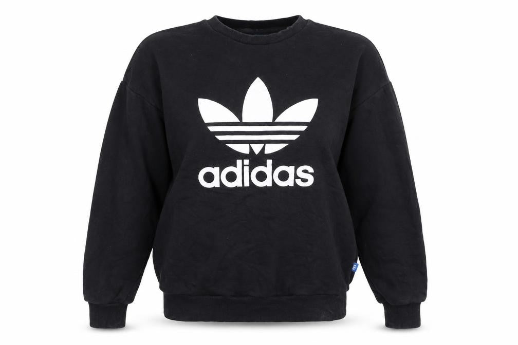 Adidas Womens Black Size 6 Crew Neck Pullover Sweatshirt