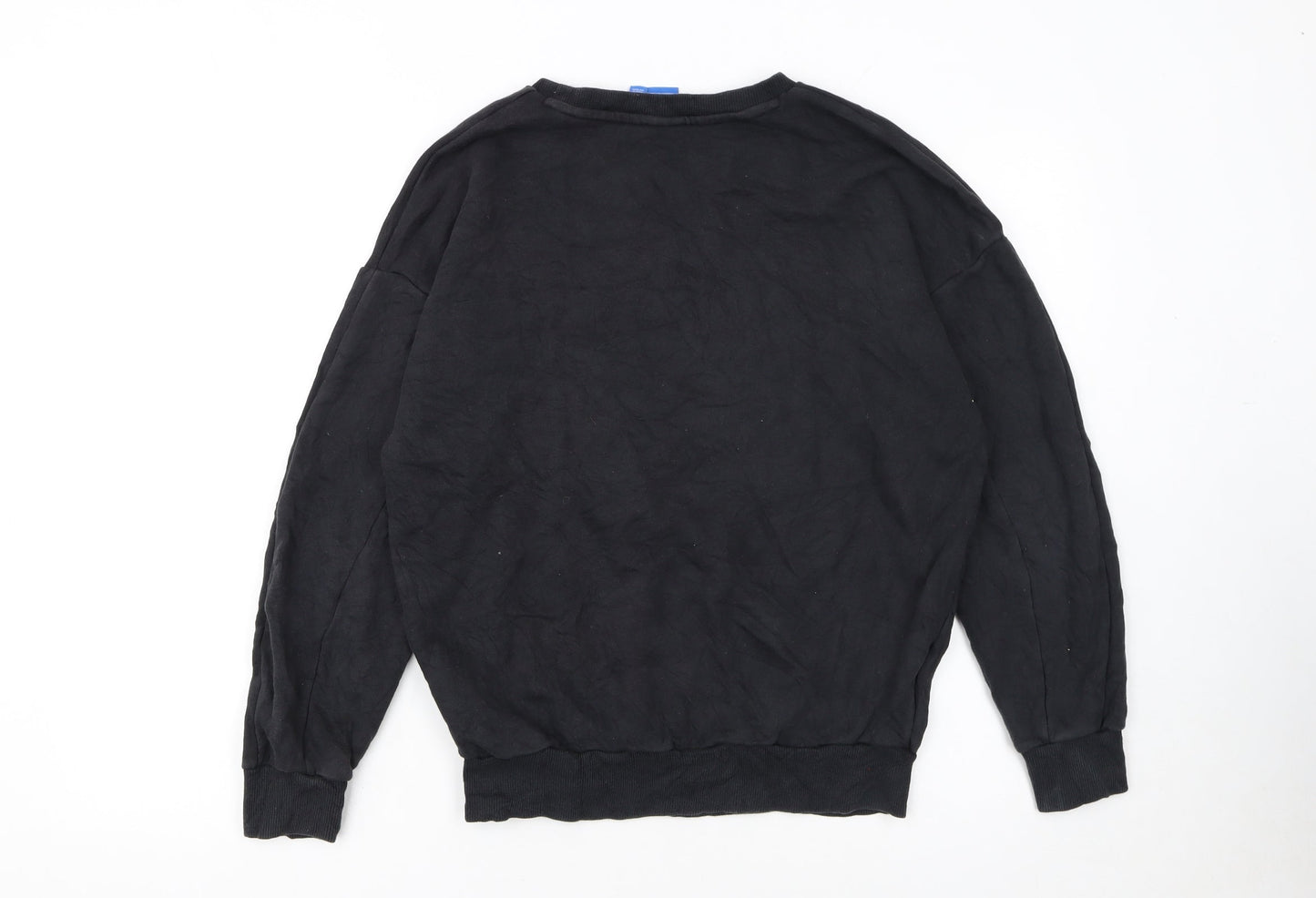Adidas Womens Black Size 6 Crew Neck Pullover Sweatshirt