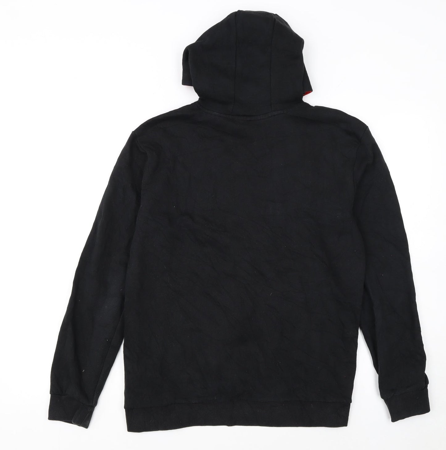 Reebok Boys Black Pullover Hoodie XL 15-16 Years Graphic Logo Fleece