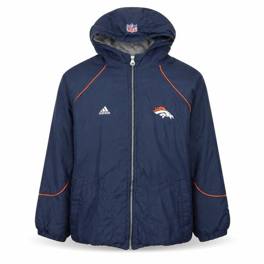 Adidas Boys Blue NFL Team Track Jacket 14 Years Hooded Full Zip