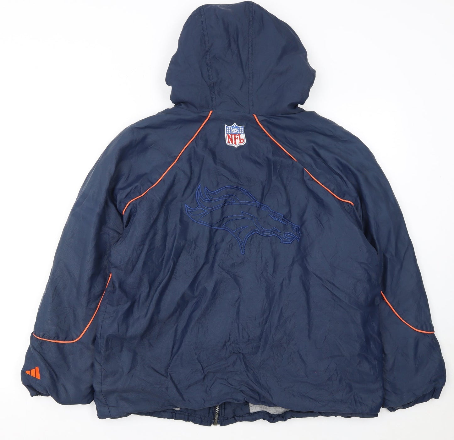 Adidas Boys Blue NFL Team Track Jacket 14 Years Hooded Full Zip