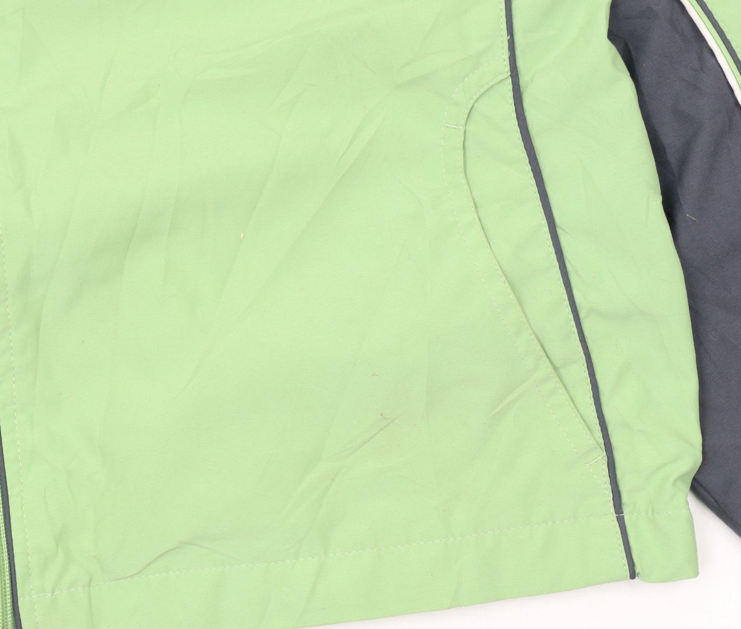 Champion Womens Green Track Jacket L Full Zip Lightweight Sportswear
