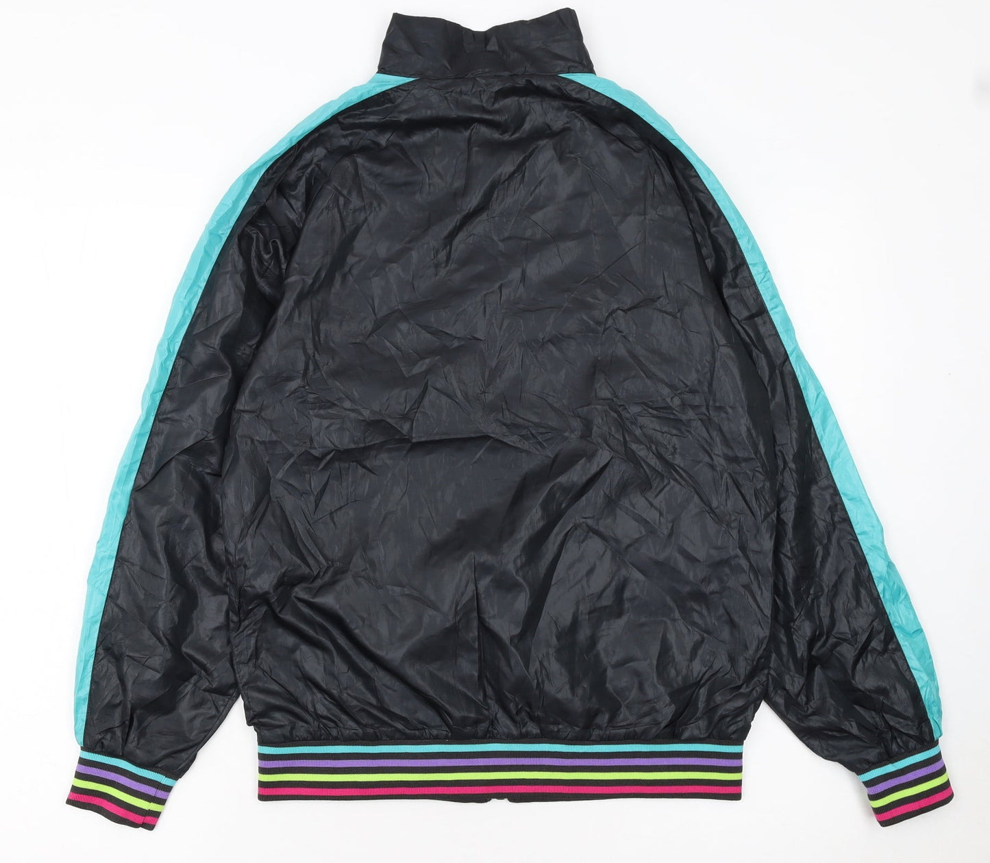 Kissmark Girls Black & Aqua Track Jacket Size 12-13 Years Lightweight Zip