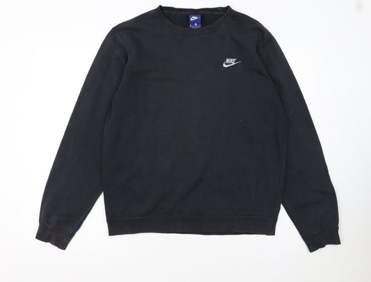 Nike Men's Black Crew Neck Pullover Sweatshirt Size M