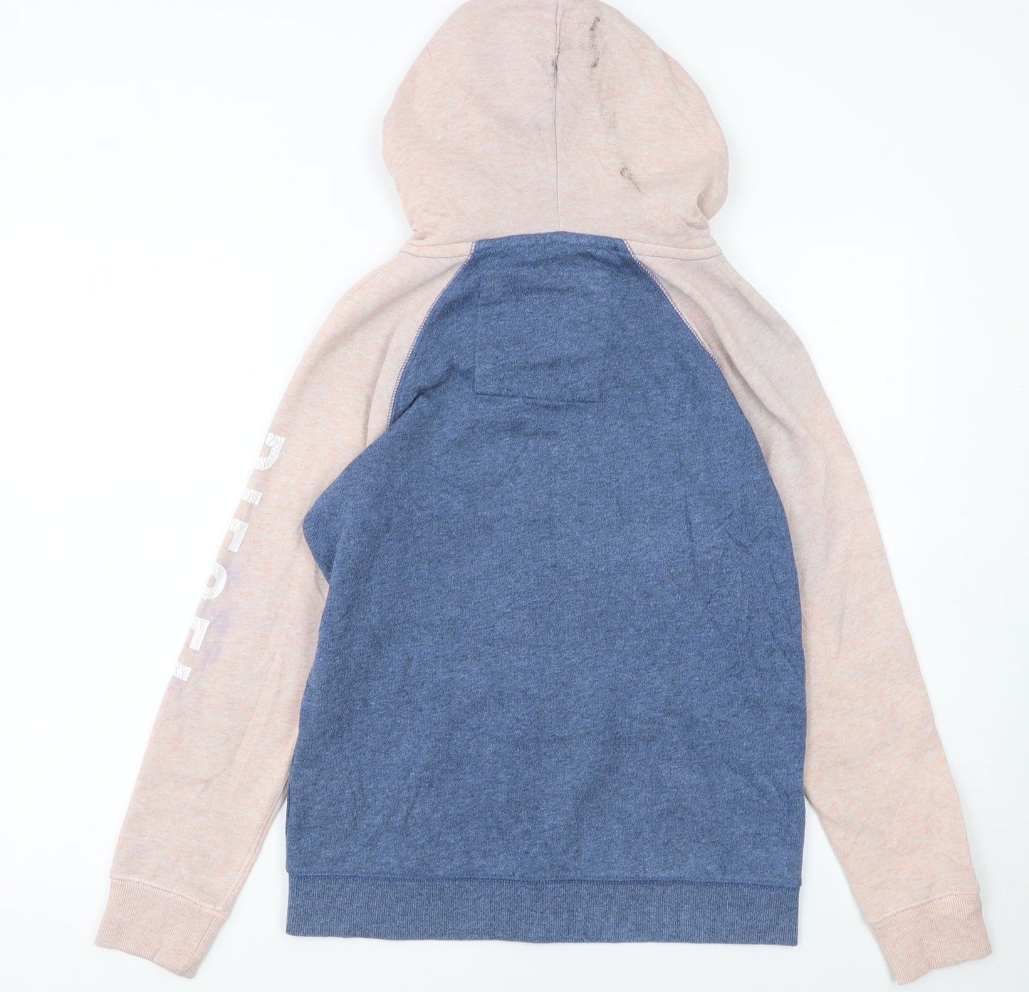 Diesel Women Blue Beige Full Zip Hoodie Size M Track & Field Logo