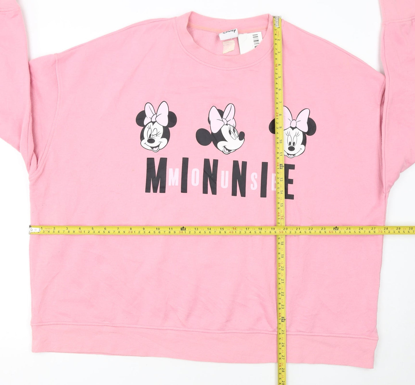 Disney Women Pink Minnie Mouse 2XL Pullover Sweatshirt