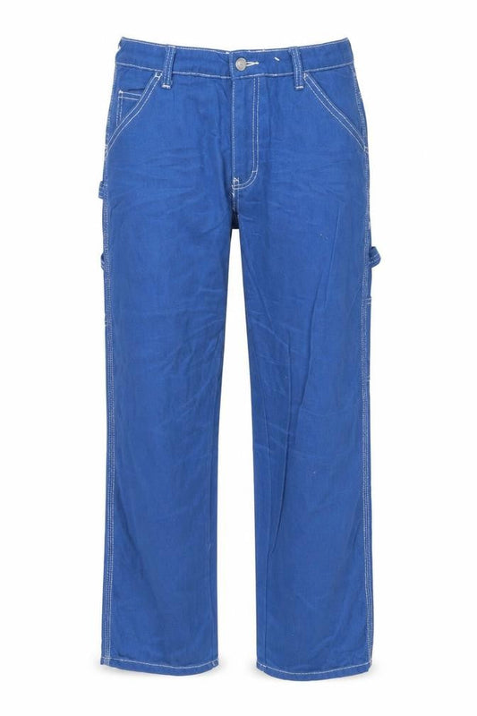 Simple Society Womens Blue Straight Leg 9 Regular Jeans