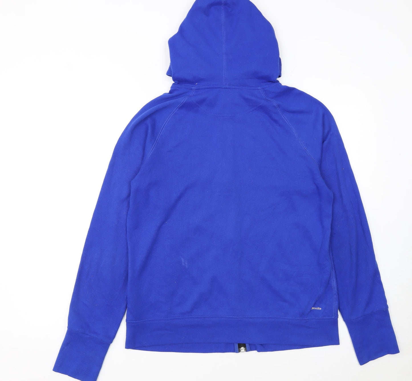Adidas Womens Blue Climalite Full Zip Hoodie Size 12-14 M