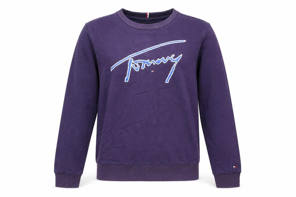 Tommy Hilfiger Girls Purple Crew Neck Pullover Sweatshirt Size 164