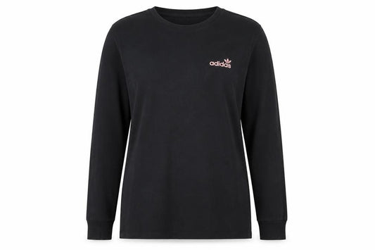 Adidas Women Black Long Sleeve Crew Neck Pullover Sweatshirt UK 10