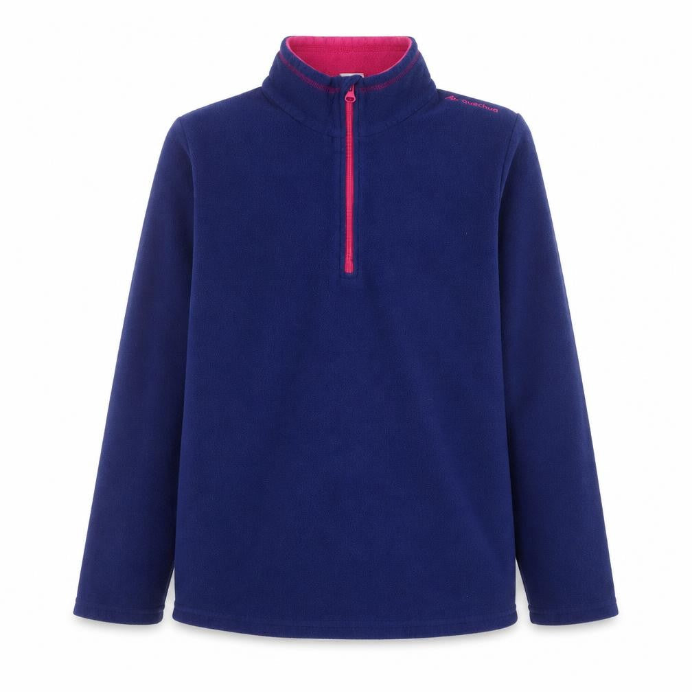 Decathlon Girls Blue Fleece Half Zip Pullover Sweatshirt Size 14 Years