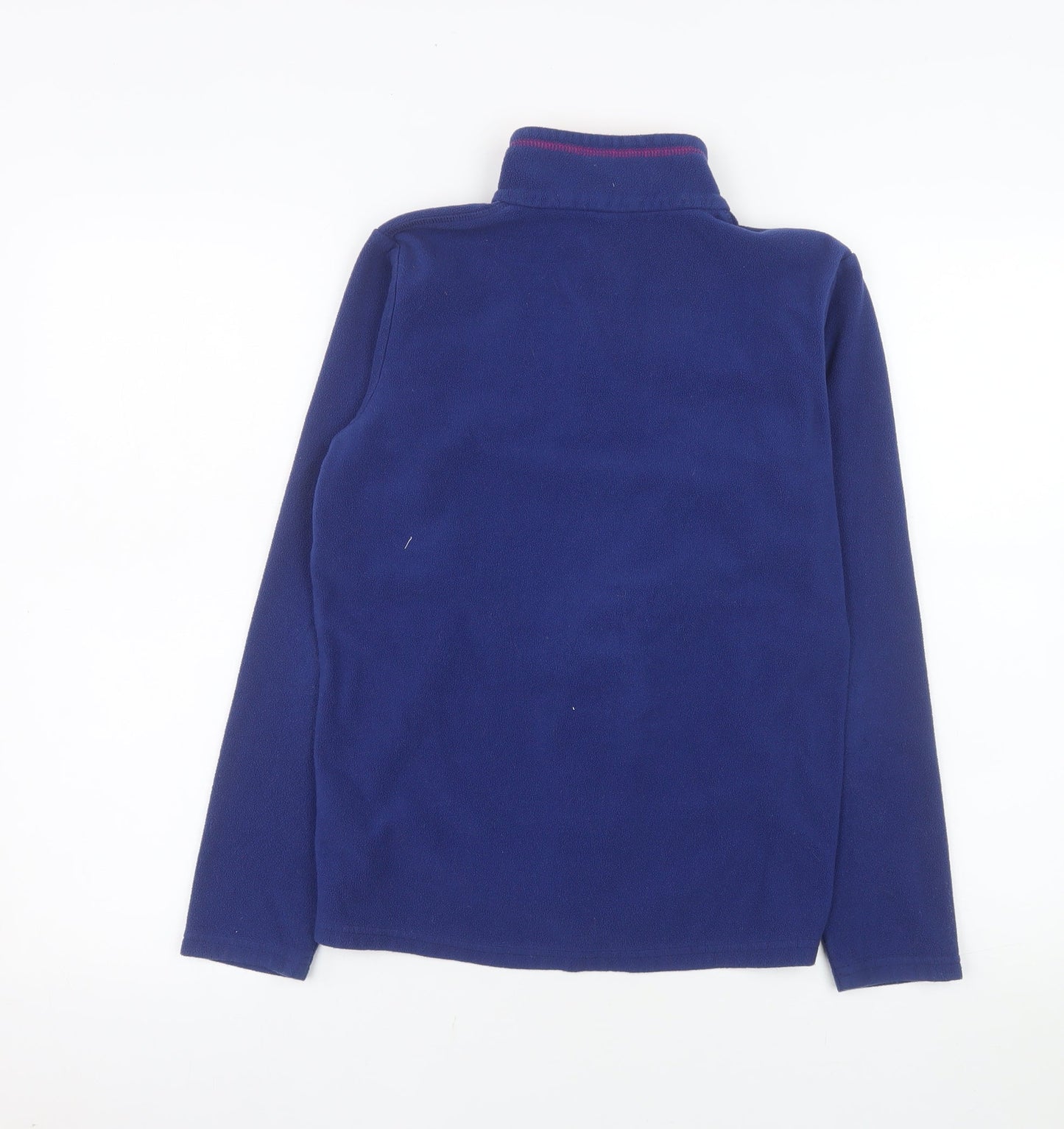 Decathlon Girls Blue Fleece Half Zip Pullover Sweatshirt Size 14 Years