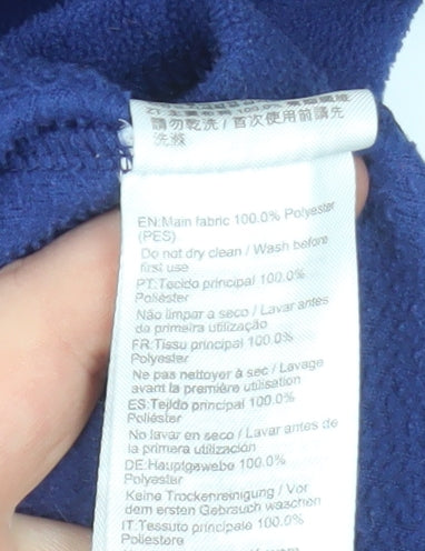 Decathlon Girls Blue Fleece Half Zip Pullover Sweatshirt Size 14 Years