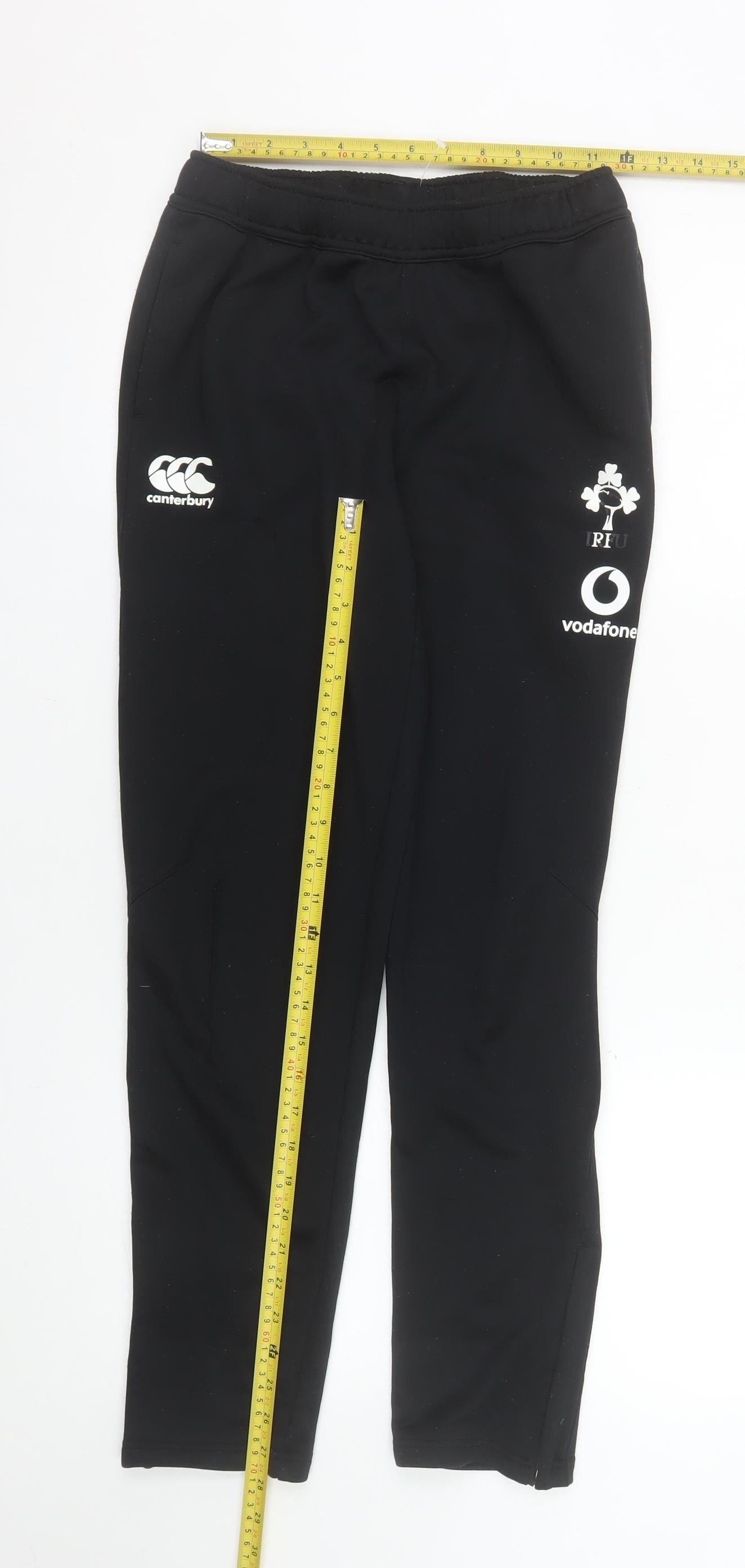 Canterbury Boys Black 14 Years Rugby Track Pants with Elastic Waist