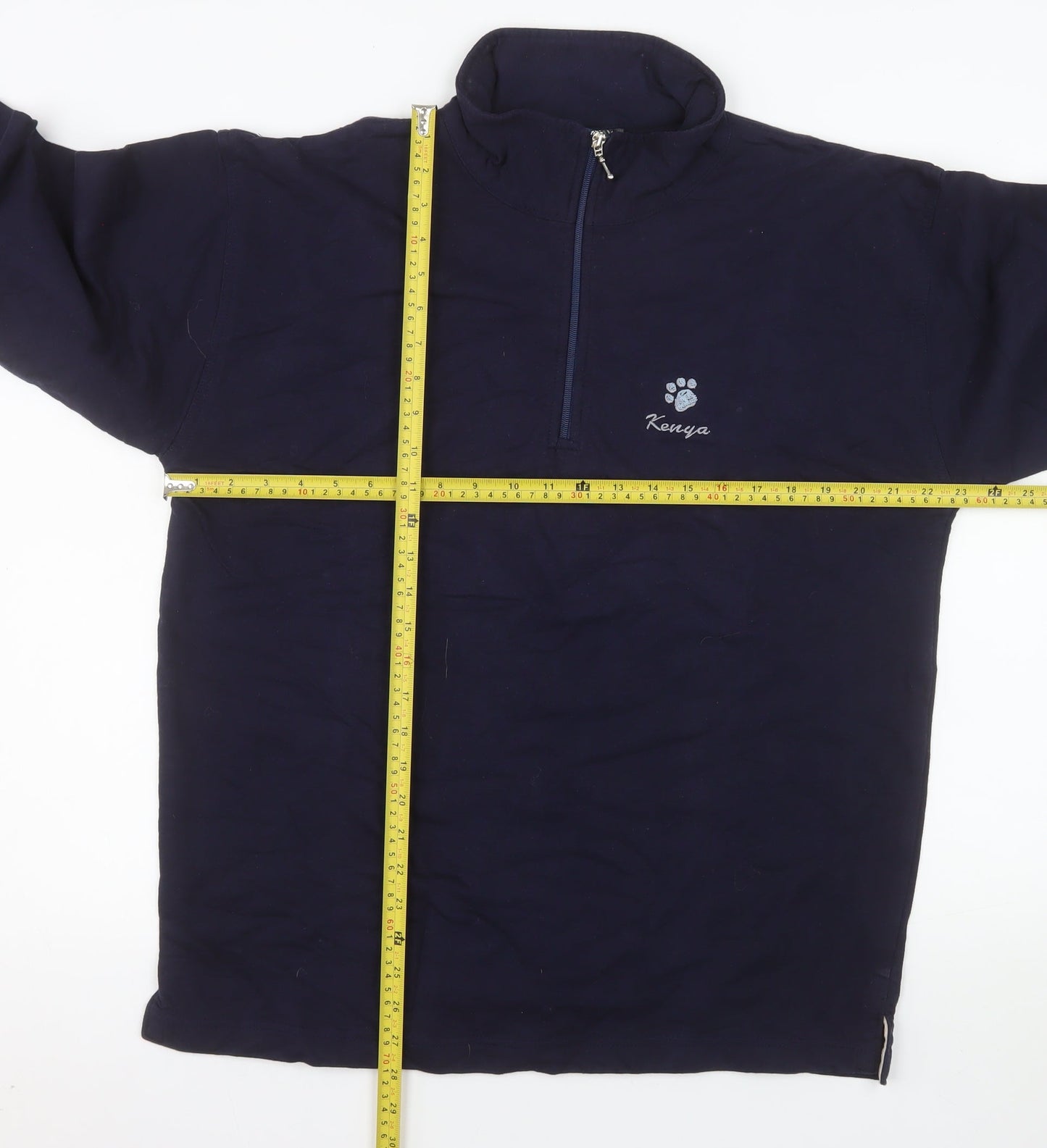 Oneway Men's Navy Blue Fleece 1/4 Zip Pullover Sweatshirt XL