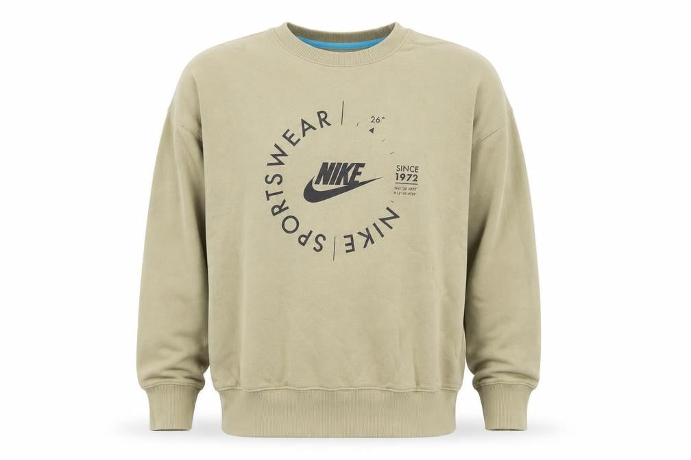 Nike Men's Beige XS Pullover Sweatshirt Crew Neck Sportswear