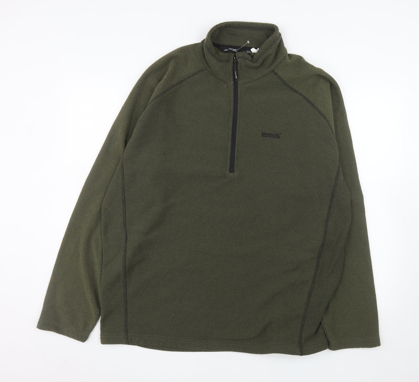 Regatta Mens Green 2XL Half Zip Fleece Sweatshirt Outdoor Pullover