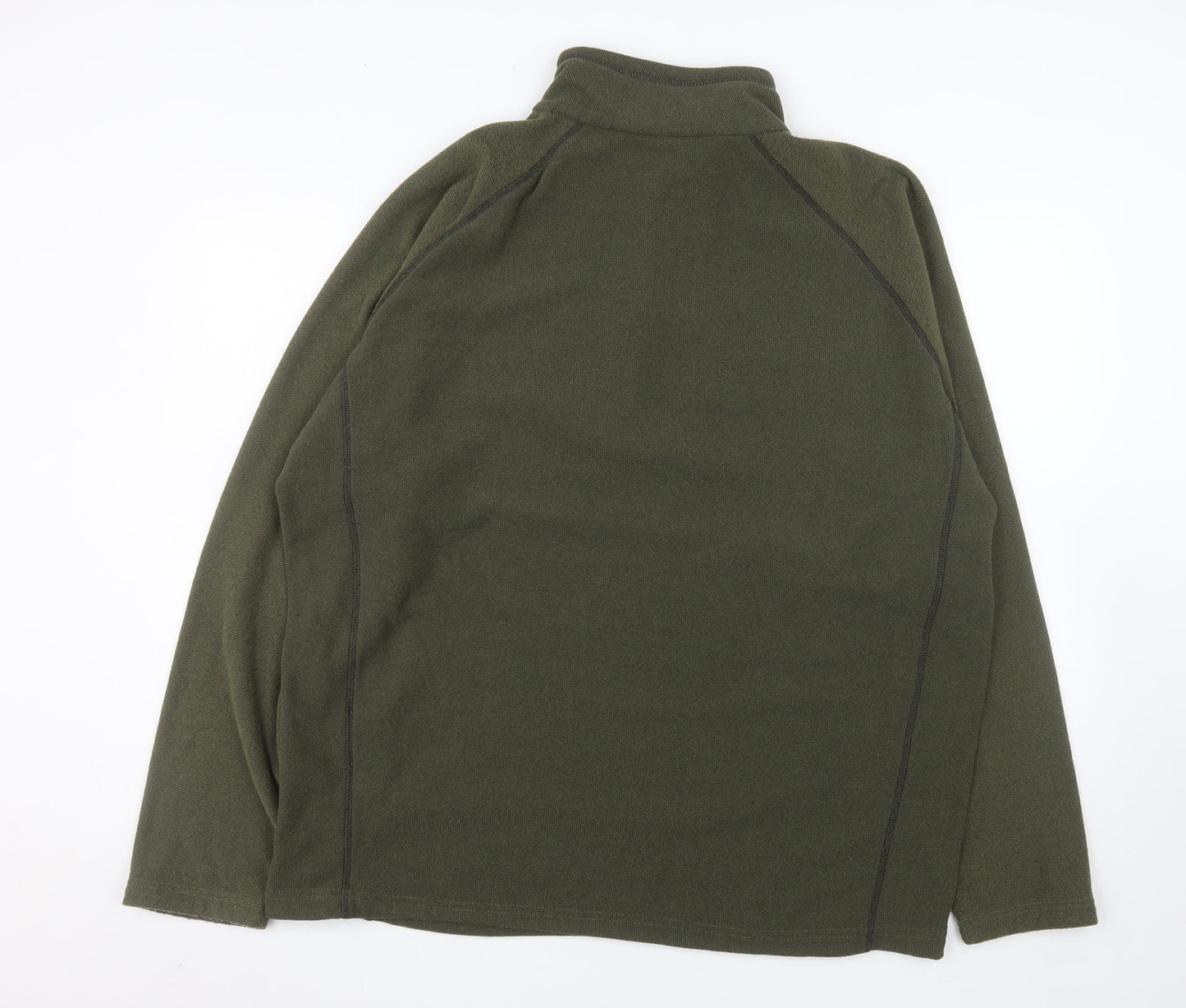 Regatta Mens Green 2XL Half Zip Fleece Sweatshirt Outdoor Pullover